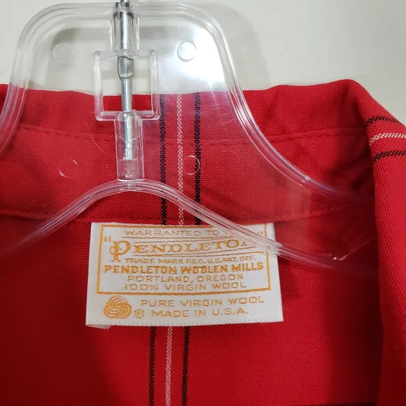 70's Vintage gold label Pendleton plaid button front dress with pockets … - Picture 2 of 16